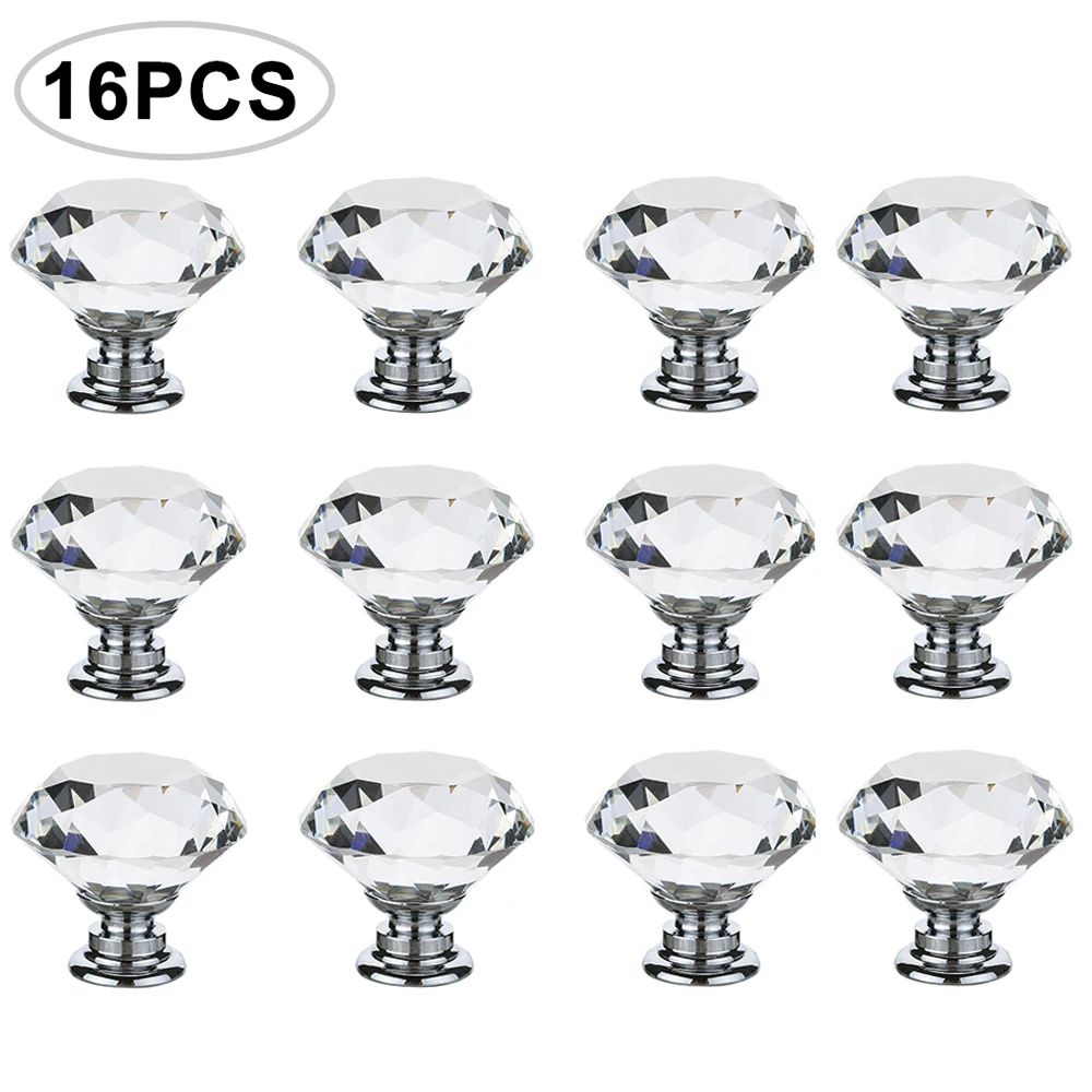 Crystal Diamond Cabinet Knob Set