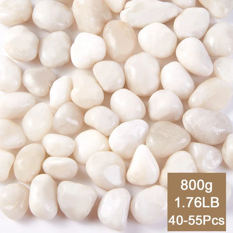 Natural White Polished Pebbles Stones