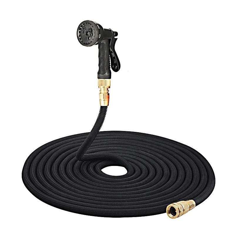 Expandable Garden Water Hose Reel with High Pressure Flexible Watering Pipe