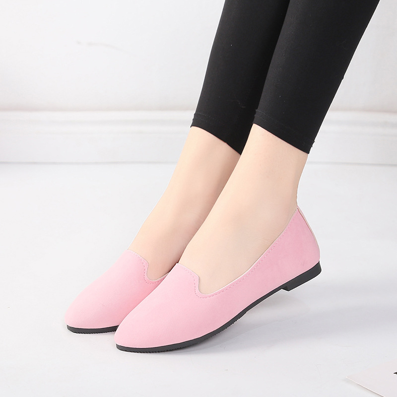 Women Flat Shoes for Spring Summer, Ballet Flats in Candy Color, Casual Loafers, Large Size Autumn Ladies Shoes
