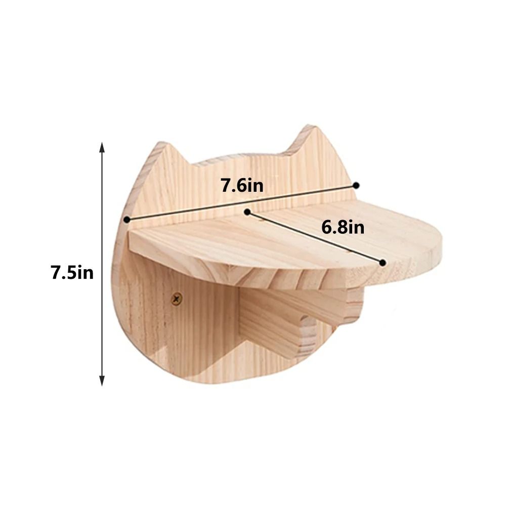 Wall Mounted Cat Climbing Shelf with Sisal Scratching Steps