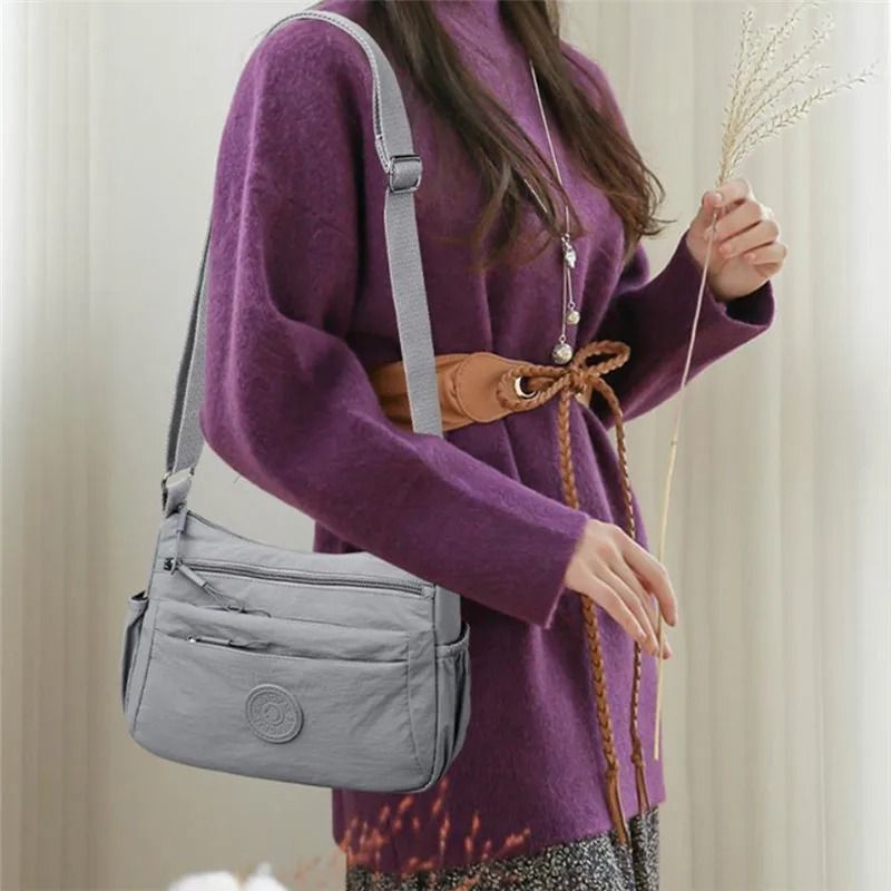 Multi Pocket Womens Casual Crossbody Bag with Multi Layer Design