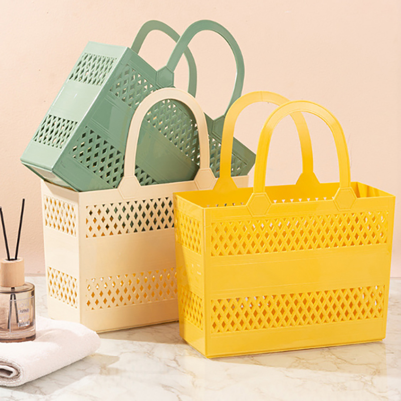 Portable Shower Caddy Basket with Handles Large Capacity Drainage Tote for Dorm Bathroom Gym
