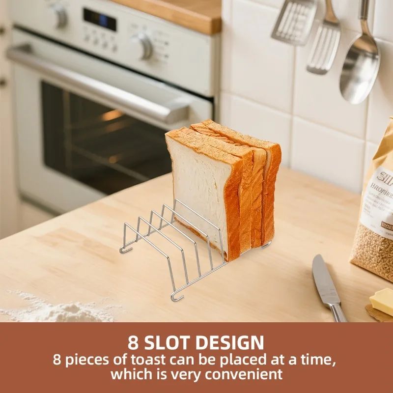 Multi-Slice Air Fryer Toast Rack Stainless Steel Bread Holder