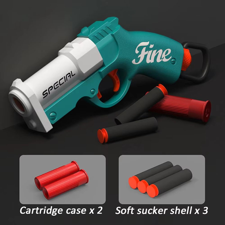Mini Foam Bullet Blaster Toy Gun for Kids Soft Shell Throwing Airsoft Pistol
