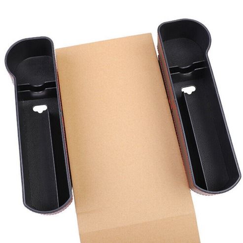 Auto Car Seat Gap Catcher Organizer with Storage Box Pocket, Cup Holder Side, Waterproof PU Leather, Slim, Durable Car