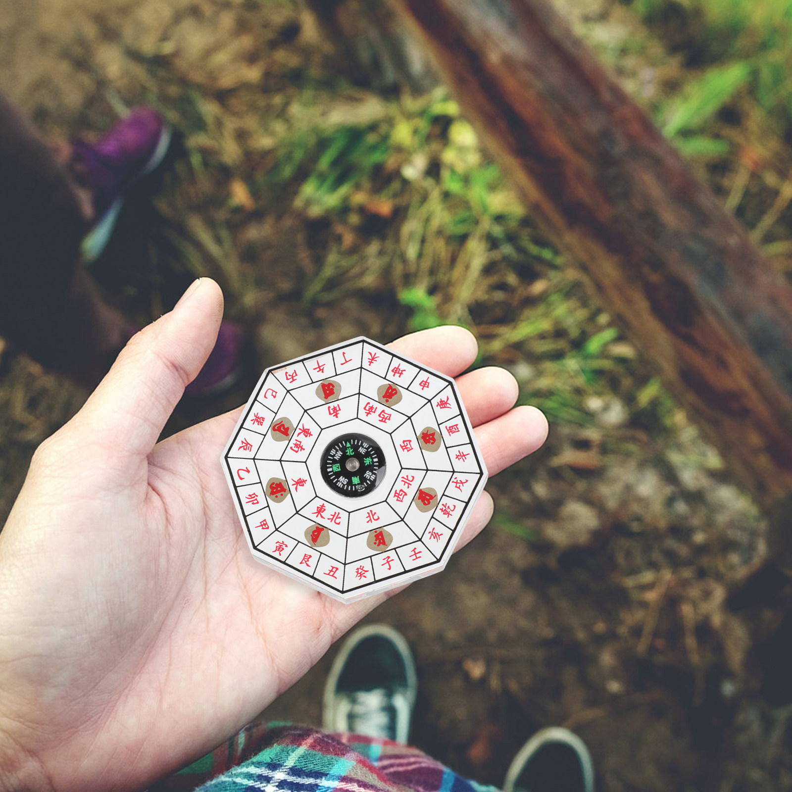 Feng Shui Compass Chinese Pan Ancient Navigation Tool for Outdoor Hiking, Camping, Survival & Retro Divination
