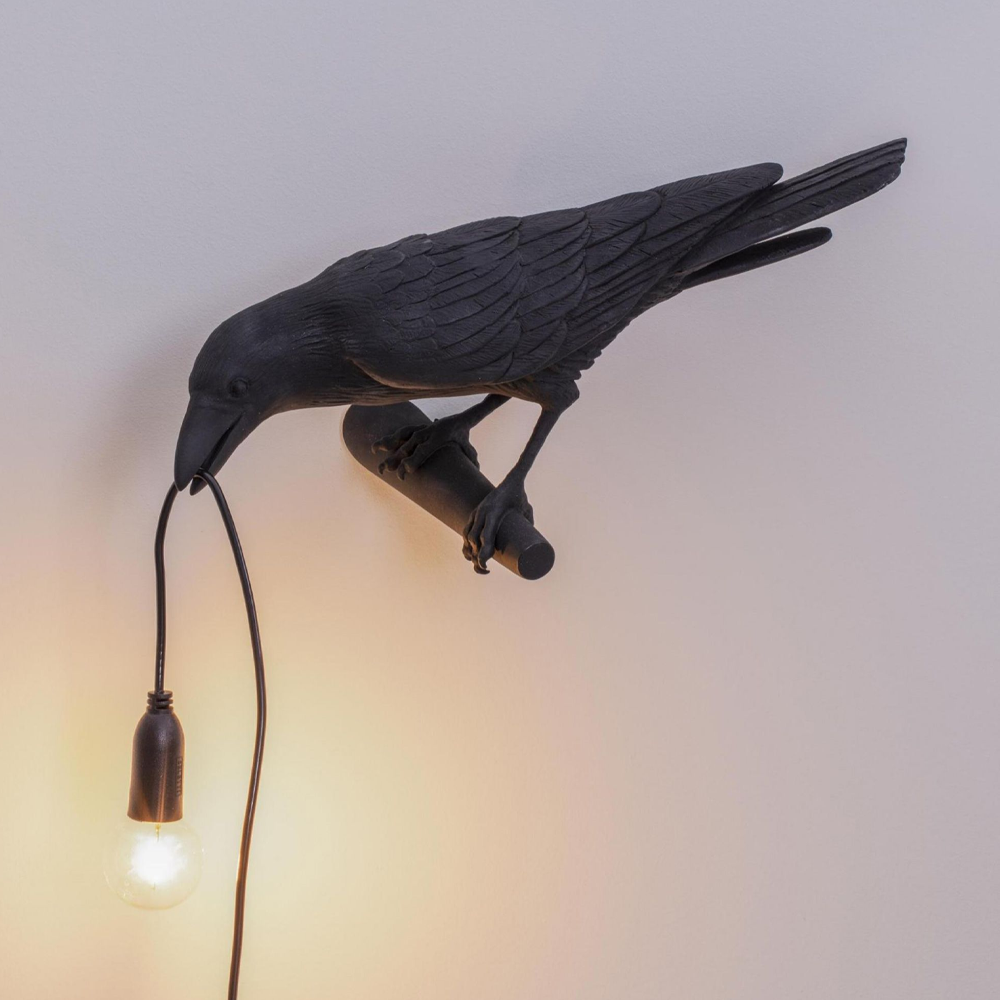 Stylish & Fun Black Raven Bird Crow Lamp