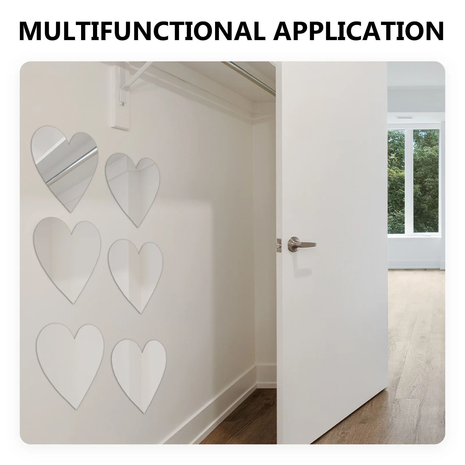 Gemini said Reflective Heart Mosaic Wall Decal Set