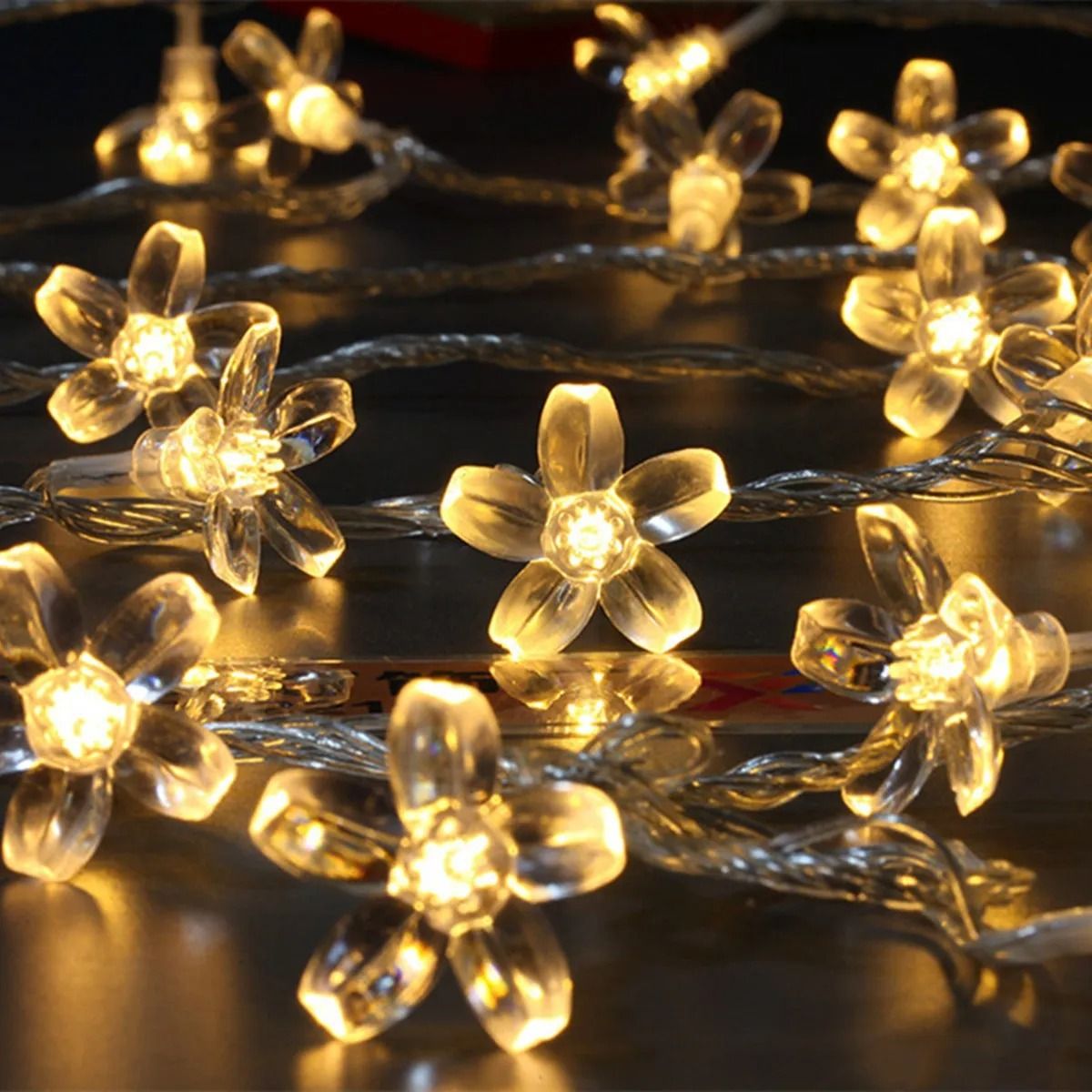 Petal-Glow Cherry Blossom Fairy Strings