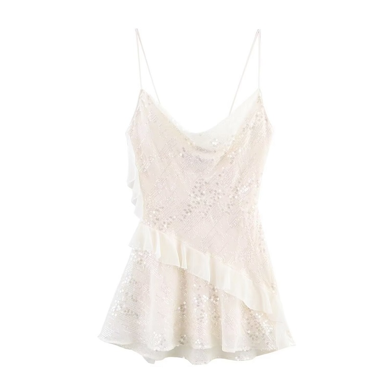 Sequin Mini Dress Woman, Sexy Slip Party Dresses for Women, Summer Backless Women's Dress, Straps Beach Short Dresses