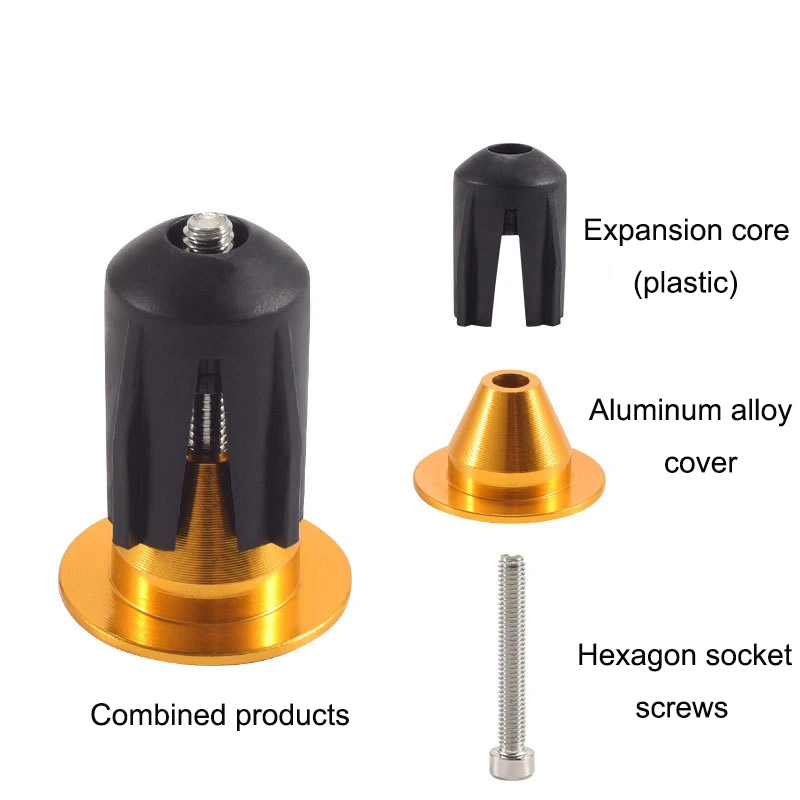 Aluminum Alloy Bike Handlebar End Caps Secure Grip Plug MTB Road Bicycle Bar End Caps
