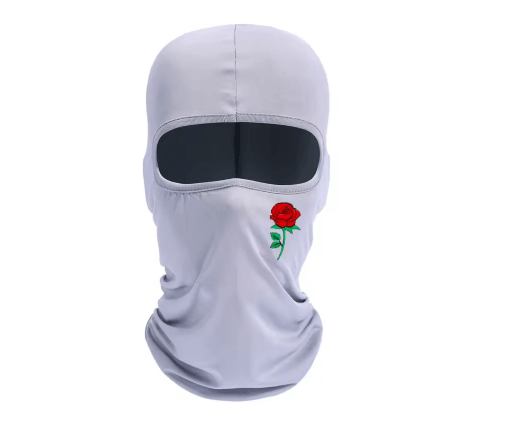 Rose Print Balaclava Ski Mask Windproof Sun Resistant Face Cover for Cycling and Travel