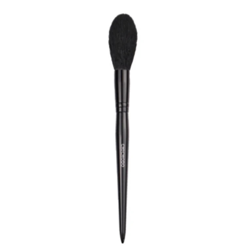 Professional Goat Hair Makeup Highlighter Brush, Long Handle Blending Brush, Blush and Concealer Beauty Tools