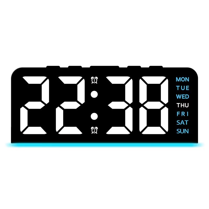 Modern LED Digital Alarm Clock with Temperature Display and Night Light Snooze Function