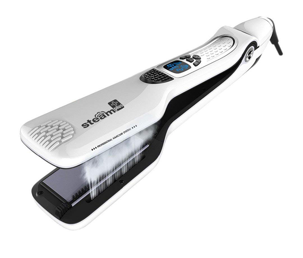Steam Flat Iron Straightening Brush, Professional Hair Straightener, Ceramic Tourmaline Vapor Electric Hair Brushes