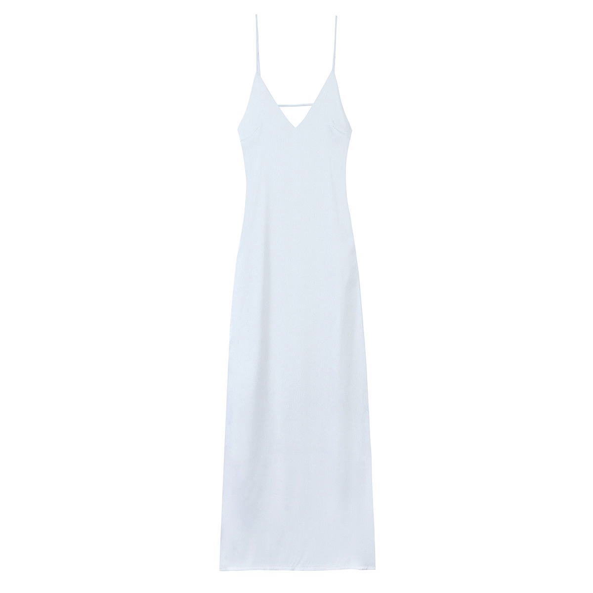 Elegant Women Summer Yellow Stain V Neck Sling Dress Loose Maxi Robes Sleeveless Party Dresses