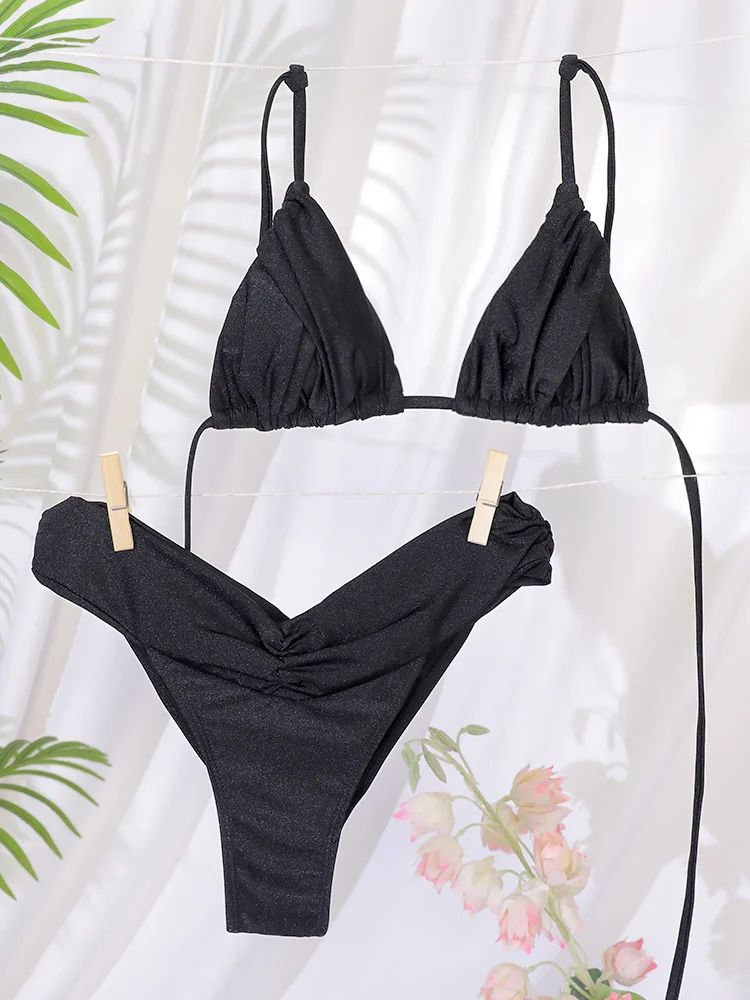 Womens High Cut String Bikini Set