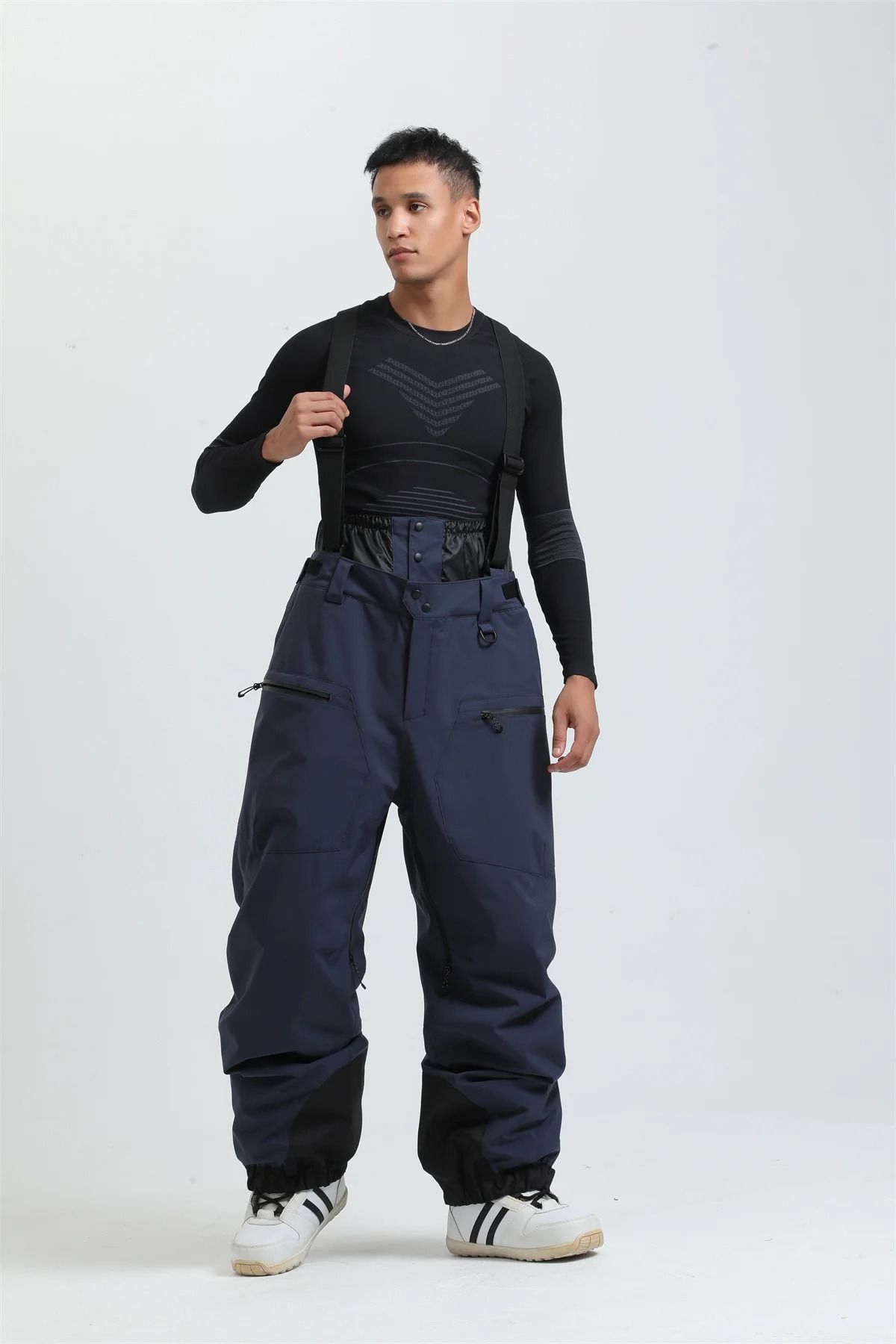 Womens Waterproof Insulated Ski Pants With Suspenders Warm Winter Snowboard Overalls