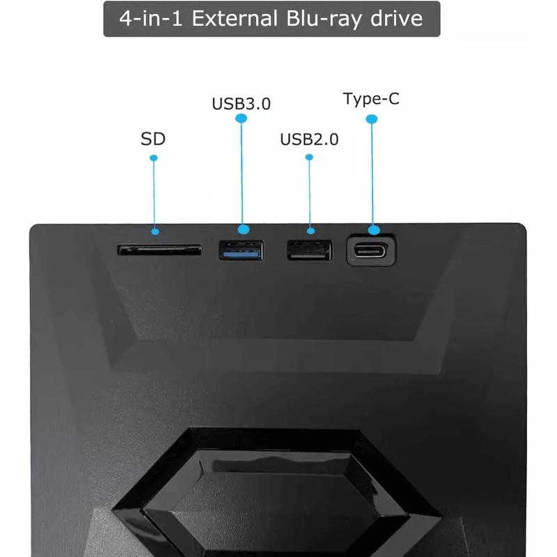 External USB CD/DVD Drive for Laptops, Read/Write Discs & Access Archived Media