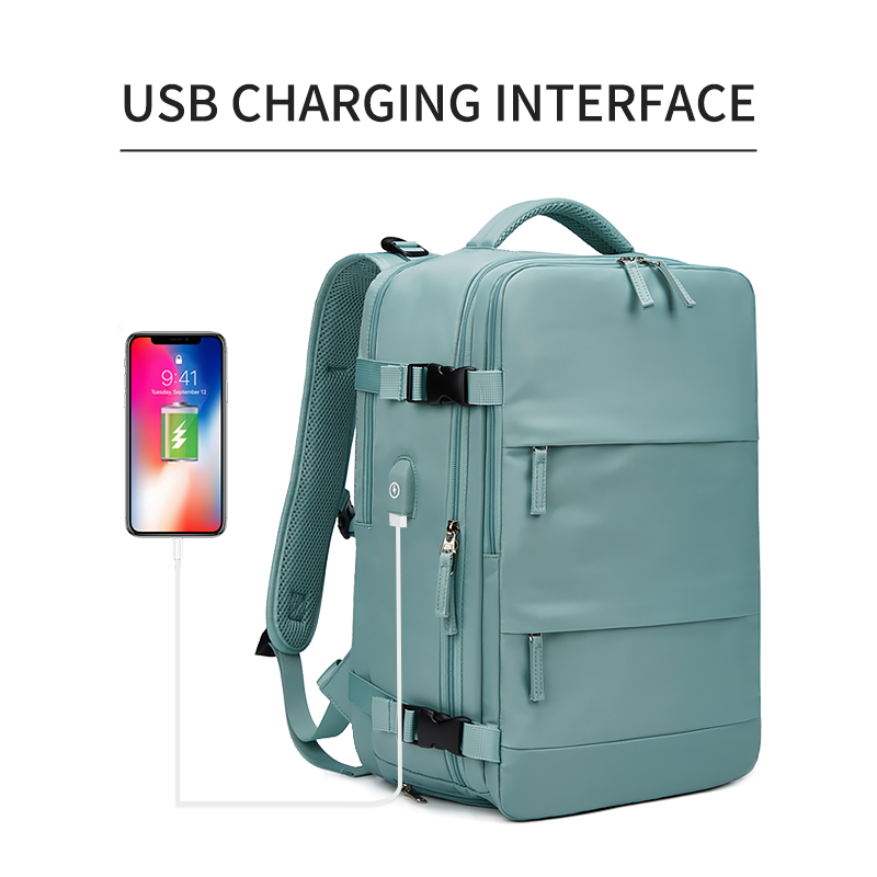 Waterproof Business Laptop Backpack, Women Travel Backpack with Shoe Bag