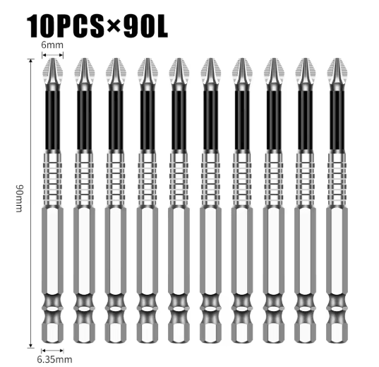 K5 S2 Magnetic Cross Head Screwdriver Bit Non Slip High Hardness Drill Bit 5A