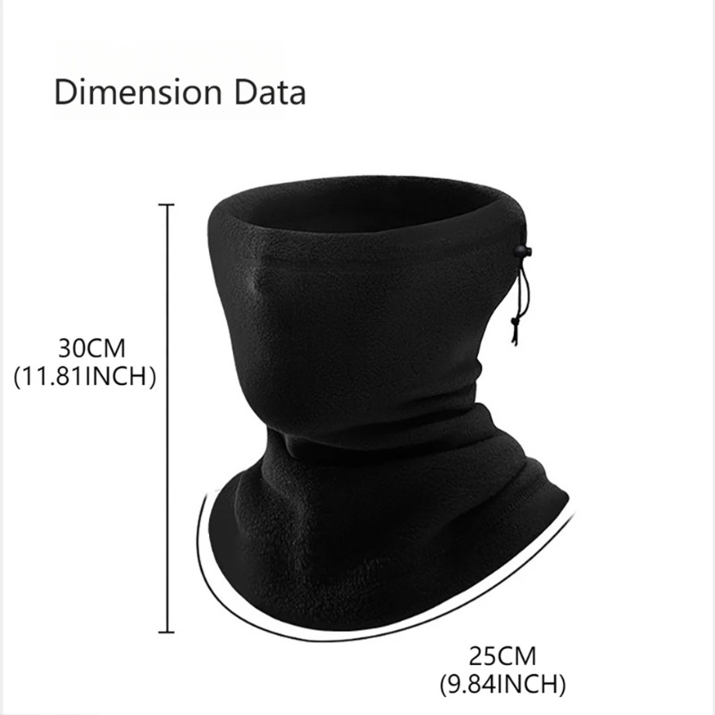 Cycling Bandana Winter Neck Warmer, Windproof Gaiter Scarf, Skiing Camping, Running Hiking Half Face Mask