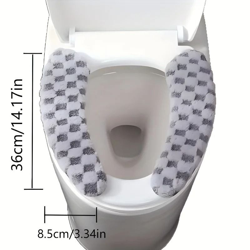 Soft Plush Toilet Seat Cushion Washable Non Slip Toilet Seat Cover