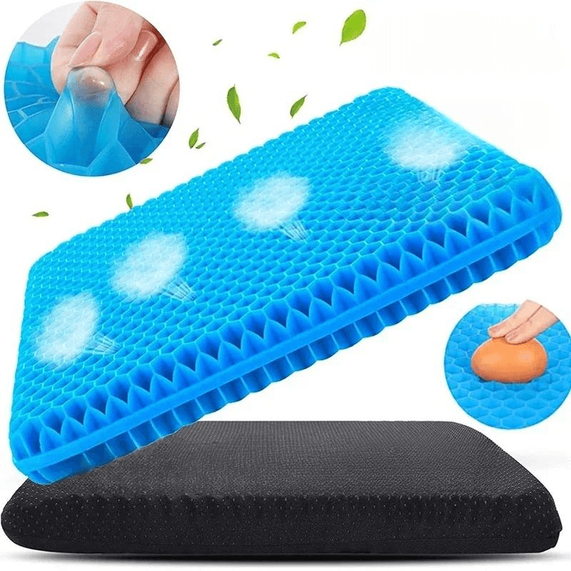 Summer Breathable Gel Seat Cushion, Home Office Wheelchair Chair Cars Honeycomb Design