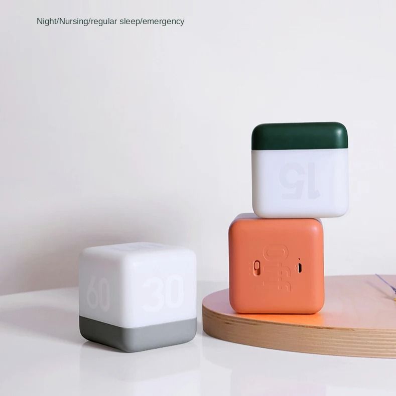 Cube LED Flip Timer Night Light
