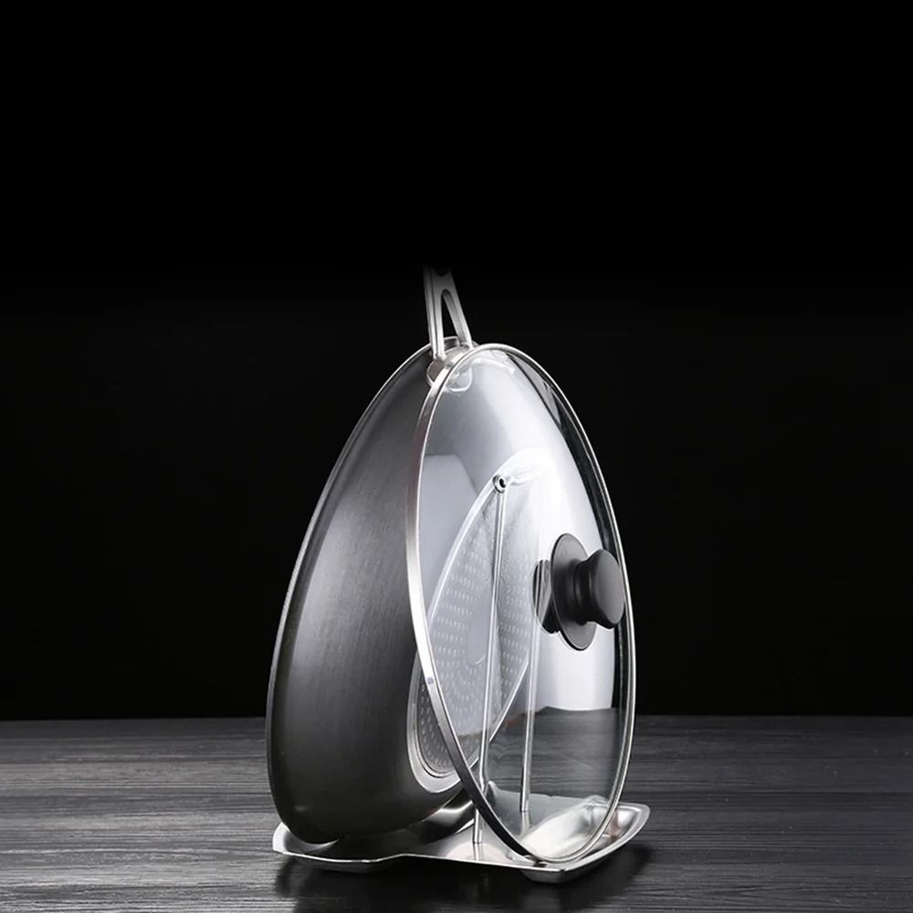 Stainless Steel Pot Lid Rack and Utensil Holder
