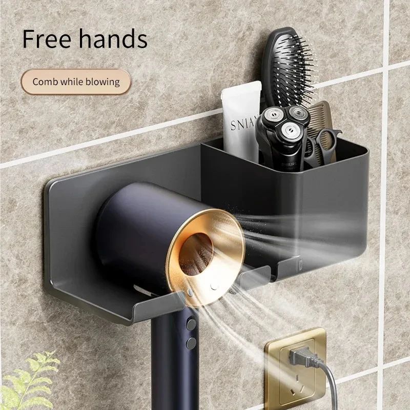 Wall Mounted Hair Dryer Holder Bathroom Accessories