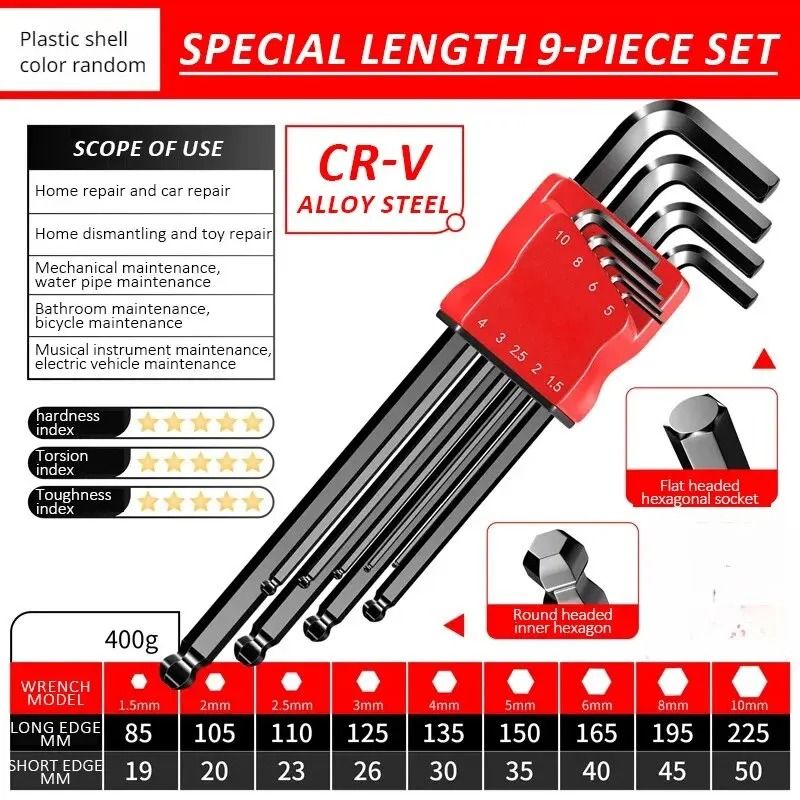 High Strength Hex Wrench Set Kimihide Spanner Hex Screwdriver Tool