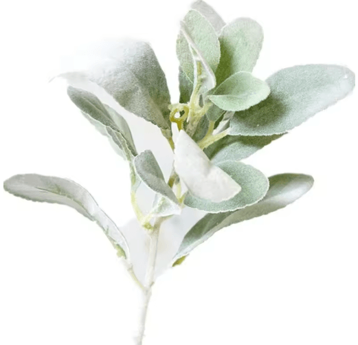 10-Pack Lambs Ear Greenery Stems – Soft Touch Artificial Lambs Ear Stems for Floral Decor