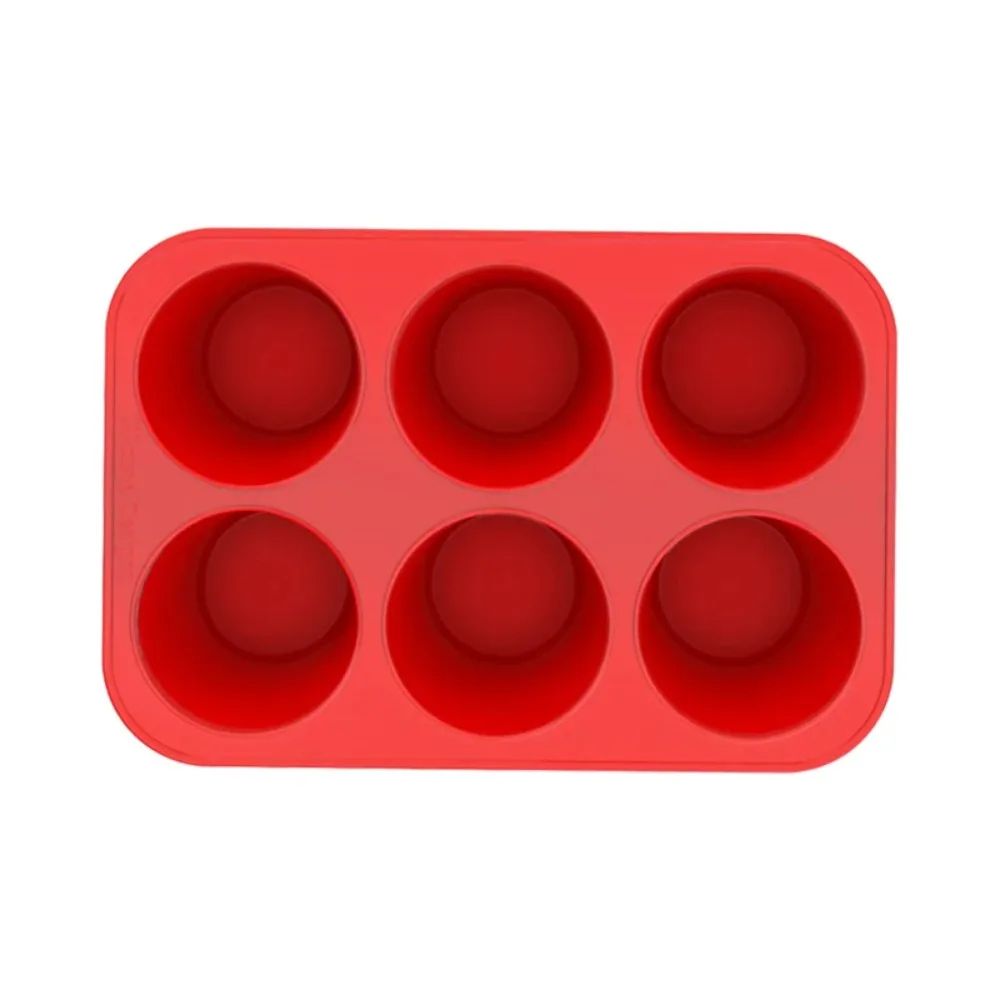 6 Cup Silicone Jumbo Muffin Pan Large Cupcake and Popover Baking Tray