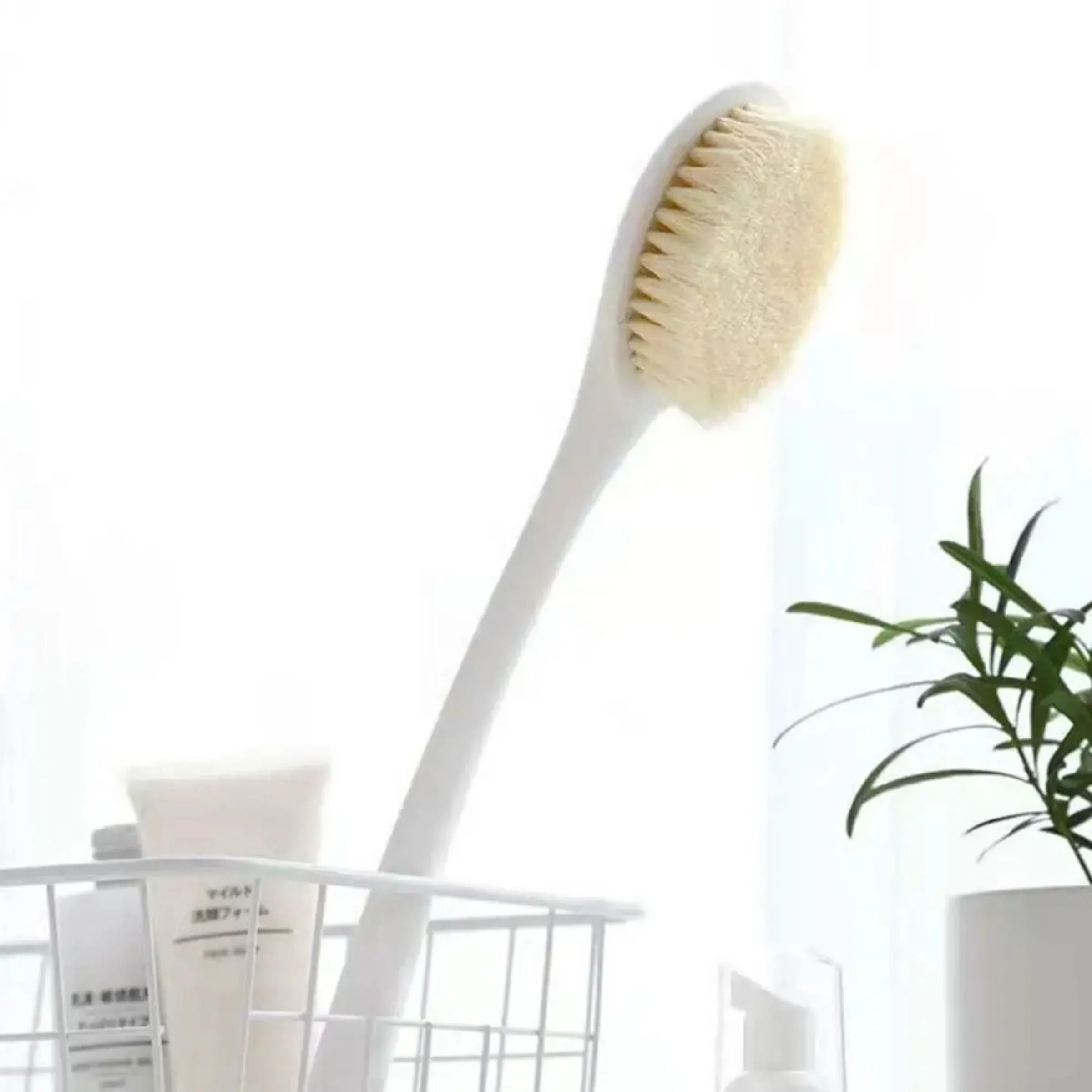 Long Handle Back Bath Brush Soft Bristle Shower Scrubber