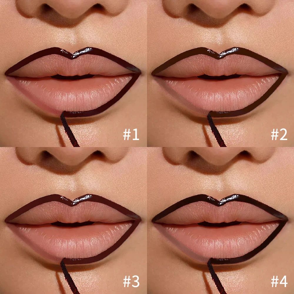 Waterproof Peel-Off Lip Liner + Matte Lip Tint Set – Long-Lasting Brown Lip Stain