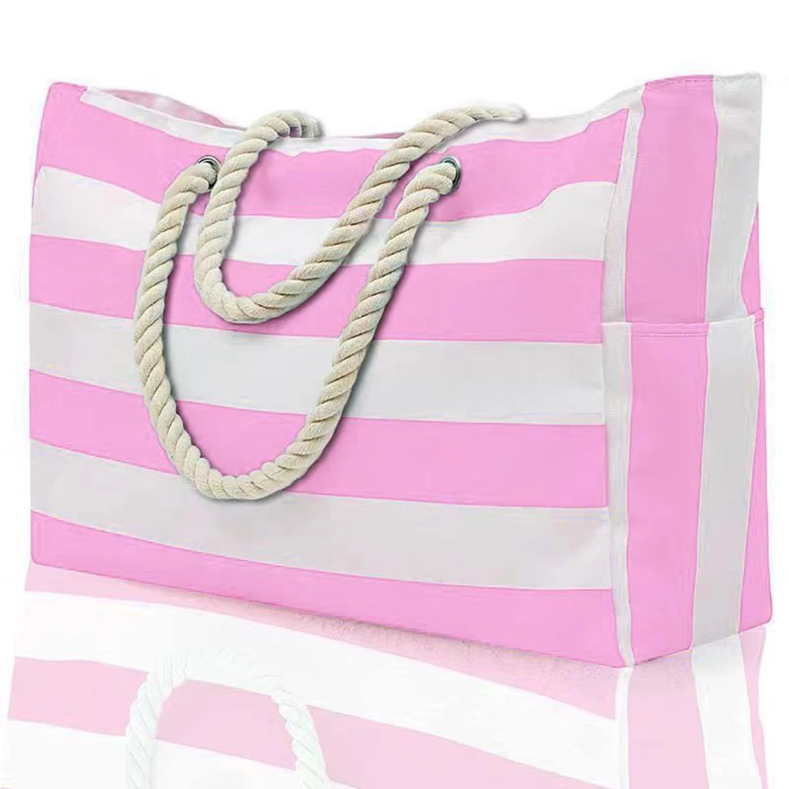 Striped Waterproof Foldable Beach Bag
