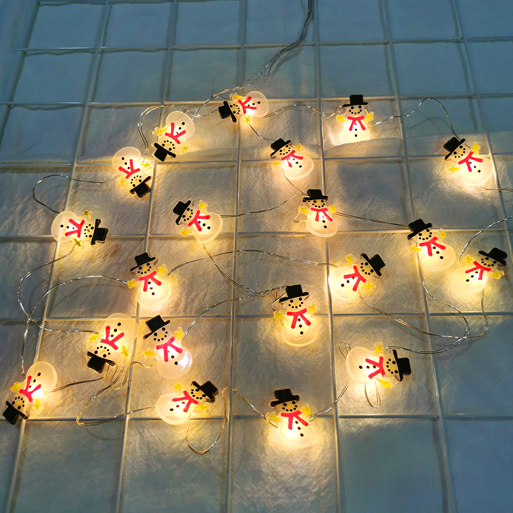 Santa Claus Snowman LED String Lights,Runtowo Christmas Home Decor,Xmas Tree Ornaments,Holiday Decoration