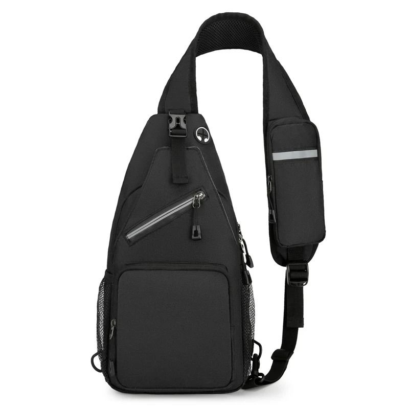Mens Adjustable Chest Crossbody Bag for Travel and Outdoor Sports