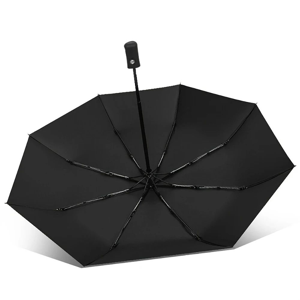 8-Rib Automatic Folding Umbrella with UV Protection – Compact Windproof Travel Rain & Sun Umbrella Lightweight Durable