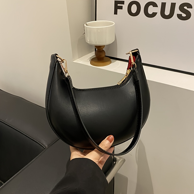 High-End Women's Shoulder Bag, Fashionable PU Leather, Square Shape with Internal Zipper Pocket, French Trendy Underarm