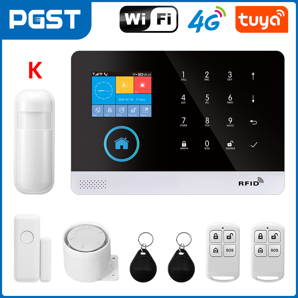WIFI GSM Home Security System, Screen with RFID Card & PIR Motion