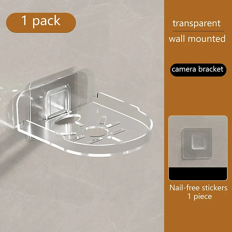 Traceless Wall-Mounted Camera Stand, Punch-Free Security Surveillance Bracket, Self-Adhesive Drill-free Fixer