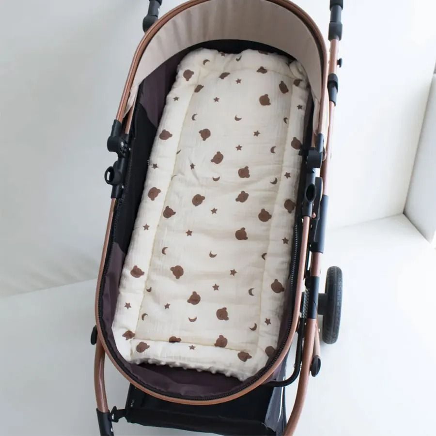 Soft Baby Stroller Cushion with Thick Padding and Cartoon Design