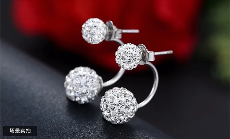 925 Sterling Silver Shambhala Ball Stud Earrings: CHSHINE Fashion Jewelry with Free Wholesale Gifts