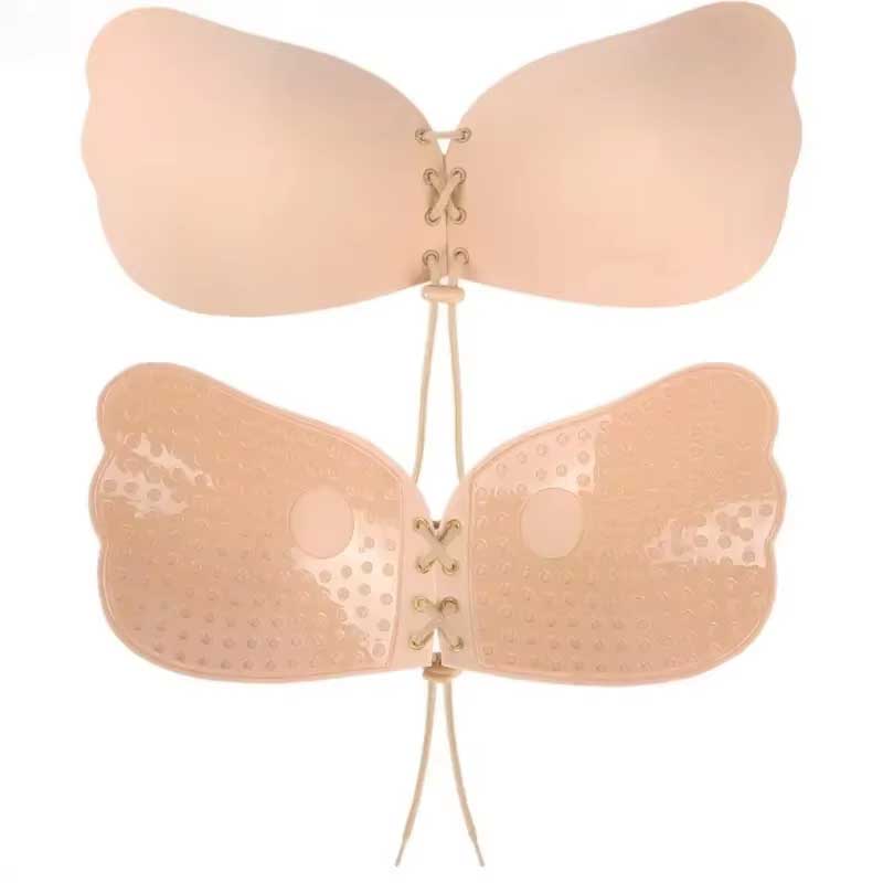 Pull Rope Gathered Breast Patch, Invisible Bra With Anti Protruding Point, Wedding Dress Underwear