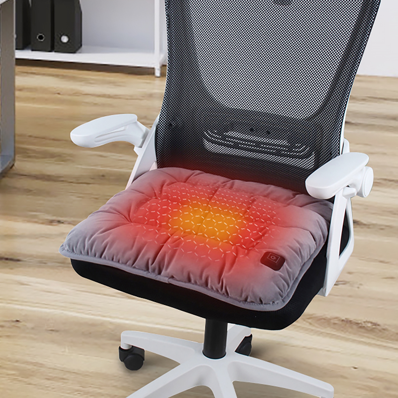 USB Heated Seat Cushion Pad Level Adjustable Electric Heating Chair Warmer for Office Car Pets
