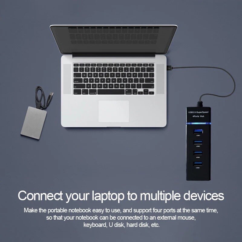 USB Hub Adaptor Extender Docking Station for PC