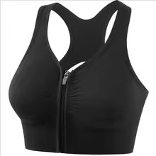 EliteFit Front Zipper Sports Bra – High Support Gym and Yoga Bra